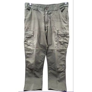 5.11 Tactical Work Mens Pant LG 35.5-39 waist (Actual 36x31) Green Cargo RipStop